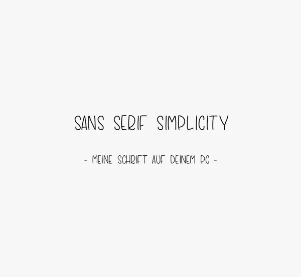 Font Sans Serif Simpilicity by Hints&Kunst